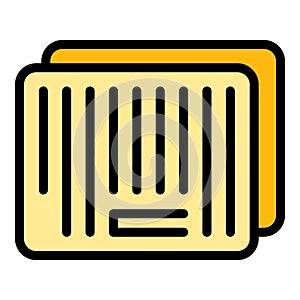 Shopping barcode icon vector flat