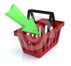 Shopping Basket With Add Arrow