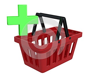 Shopping Basket With Add Symbol