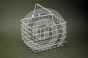 Shopping basket in chrome