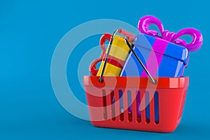 Shopping basket with gifts