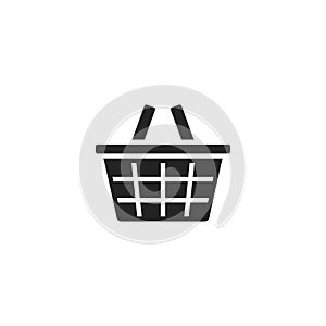 Shopping Basket Glyph Vector Icon, Symbol or Logo.