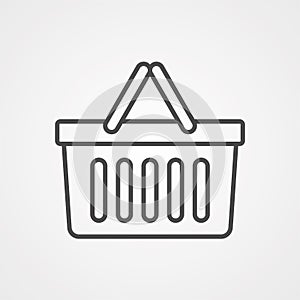 Shopping basket  icon sign symbol