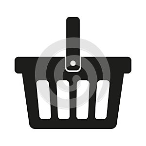 Shopping basket icon - vector illustration. Shop cart, bag, online purchase icon.