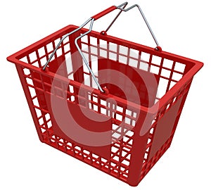 Shopping Basket Isolated On White