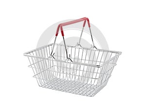 Shopping basket isolated on white