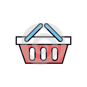 Shopping Basket related vector icon