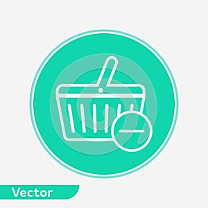 Shopping basket vector icon sign symbol