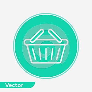 Shopping basket vector icon sign symbol