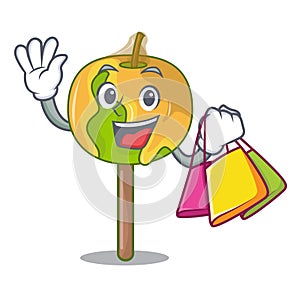 Shopping candy apple character cartoon