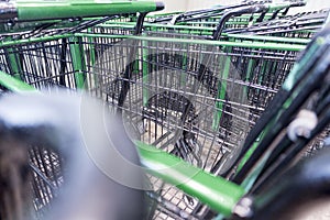 Shopping cart is arranged at designated area