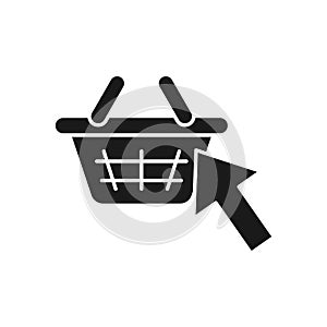 Shopping Cart with Arrow icon Vector Design. Shopping Cart icon with Arrow design concept for e-commerce, online store and