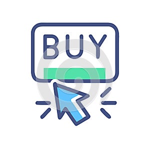 Buy icon vector flat style