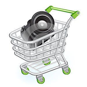 Shopping cart with camera