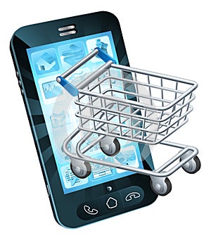 Shopping cart cell phone