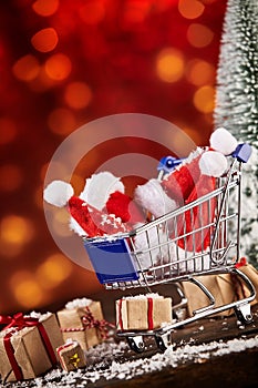Shopping cart christmas advertisement