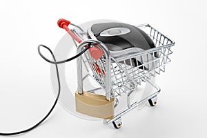 Shopping Cart and Computer Mouse