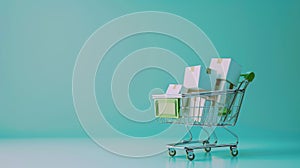 The shopping cart full.AI generated image