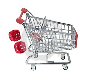 Shopping Cart with Fuzzy Dice