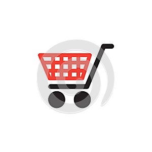 Shopping cart graphic design template vector isolated