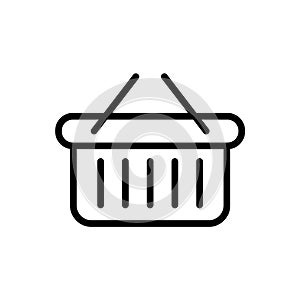 Shopping cart icon black and white