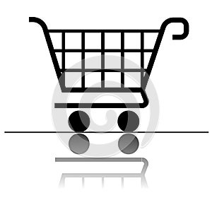 Shopping cart icon for design