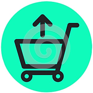 Shopping cart icon, e-commerce symbol.cart vector photo