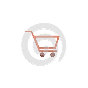 Shopping Cart Icon, flat design best vector icon. Color icon