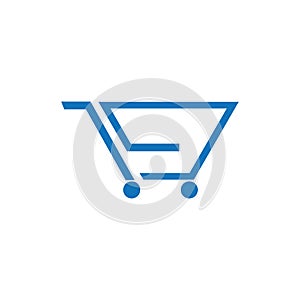 shopping cart icon logi vector