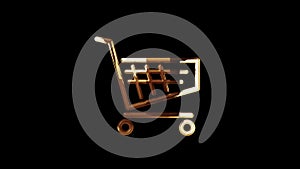 Shopping cart icon online commerce and business symbol digital concept