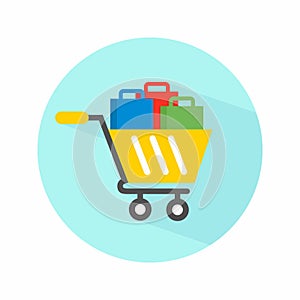 Shopping cart icon sign Vector illustration