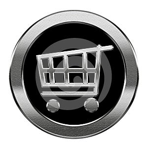 shopping cart icon silver