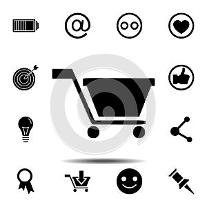Shopping Cart icon. Simple glyph vector element of web, minimalistic icons set for UI and UX, website or mobile application