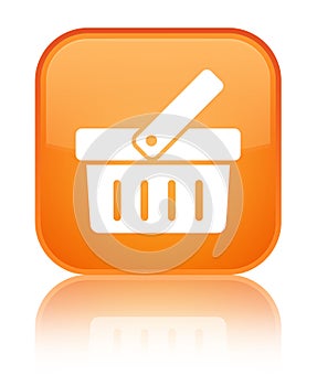 Shopping cart icon special orange square button