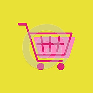 Shopping cart icon, trolley cart, shopping concept, vector, illustration
