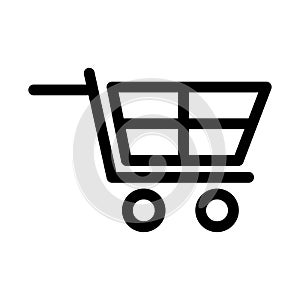 Shopping cart icon vector design, flat design for online shopping icons, shopping apps, user interface, user experience and