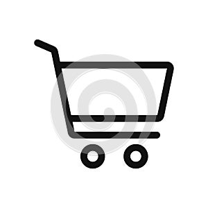 Shopping cart icon vector. Simple shopping cart sign in modern design style for web site and mobile app. EPS10