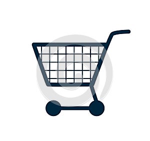 Shopping cart icon. Vectot illustranion.