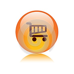 Shopping cart icon web button