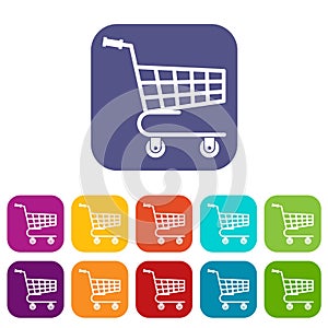 Shopping cart icons set