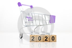 Shopping cart, image use for shopping product online or store for urge the social economy, business concept