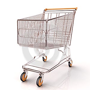 Shopping cart isolated