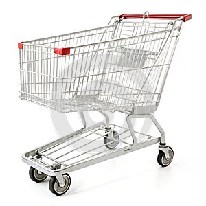 A shopping cart isolated on white photo