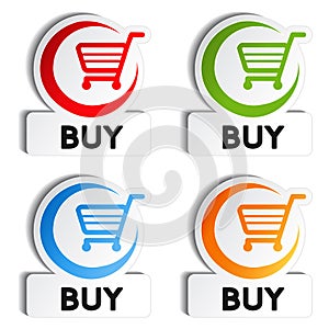 Shopping cart item - buy buttons photo
