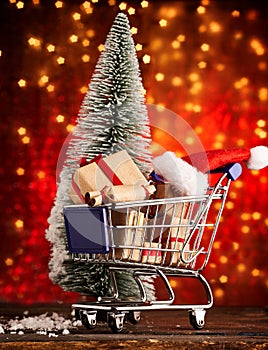 Shopping cart for x mas season