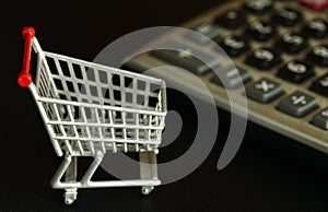 Shopping cart model scene.