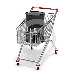 Shopping cart oil