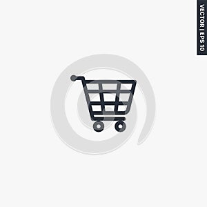 Shopping cart, premium quality flat icon