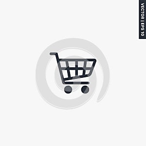 Shopping cart, premium quality flat icon