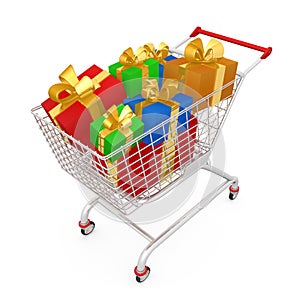 Shopping Cart With Presents